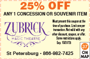 Special Coupon Offer for Zubrick Magic Theatre